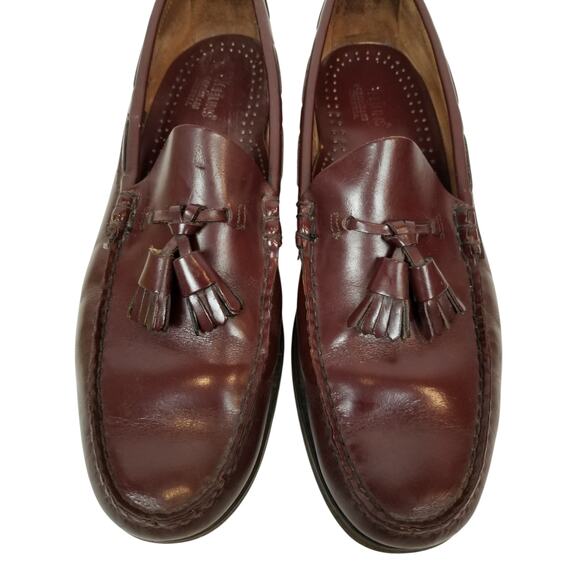 G. H. Bass & Co. Weejuns Men\'s Tassel Loafers Burgundy Brown Leather Size 11 main image 8